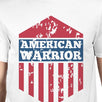 American Warrior Tee Mens White Cotton Tshirt American Flag Shirt