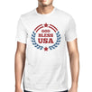 God Bless USA American Flag Shirt Mens White 4th Of July Tee Shirt