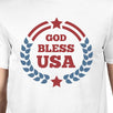 God Bless USA American Flag Shirt Mens White 4th Of July Tee Shirt