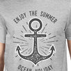 Enjoy The Summer Ocean Holiday Mens Grey Shirt