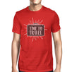 Time To Travel Mens Red Shirt