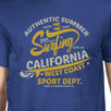 Authentic Summer Surfing California Mens Royal Blue Shirt