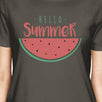 Hello Summer Watermelon Womens Dark Grey Shirt