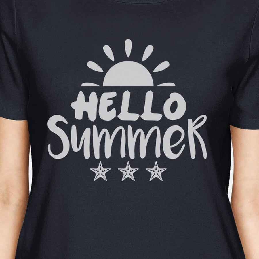 Hello Summer Sun Womens Navy Shirt