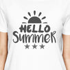 Hello Summer Sun Womens White Shirt