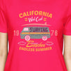 California Beaches Endless Summer Womens Hot Pink Shirt