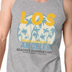 Los Angeles Beaches Summertime Mens Grey Tank Top
