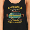 California Beaches Endless Summer Womens Black Tank Top
