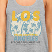 Los Angeles Beaches Summertime Womens Grey Tank Top
