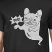 Boo French Bulldog Ghost Mens Black Shirt