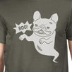 Boo French Bulldog Ghost Mens Dark Grey Shirt
