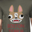 Boston Terror Terrier Mens Dark Grey Shirt