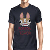 Boston Terror Terrier Mens Navy Shirt