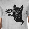 Boo French Bulldog Ghost Mens Grey Shirt