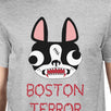 Boston Terror Terrier Mens Grey Shirt