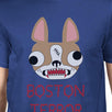 Boston Terror Terrier Mens Royal Blue Shirt