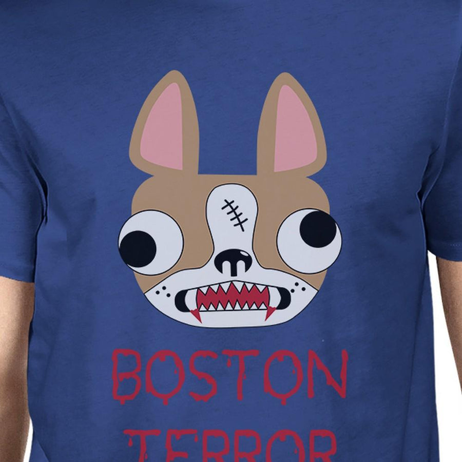 Boston Terror Terrier Mens Royal Blue Shirt