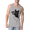 Boo French Bulldog Ghost Mens Grey Tank Top