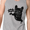 Boo French Bulldog Ghost Mens Grey Tank Top