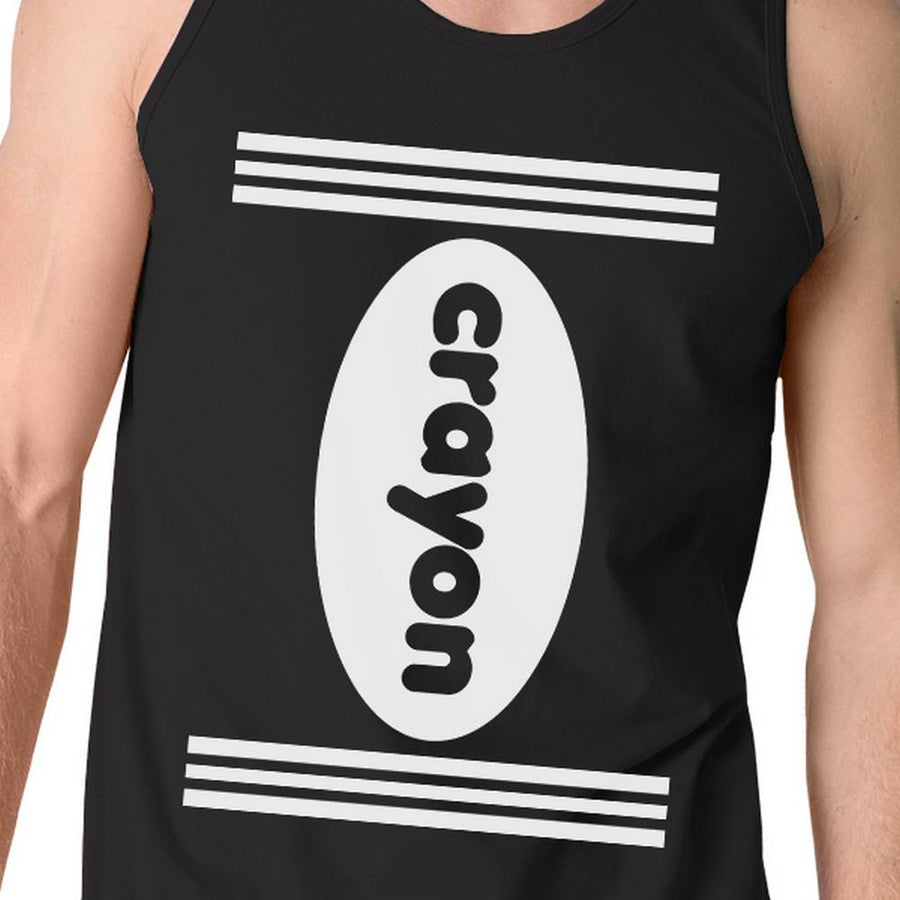 Crayon Mens Black Tank Top