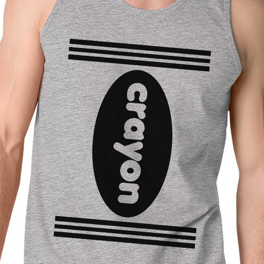 Crayon Mens Grey Tank Top