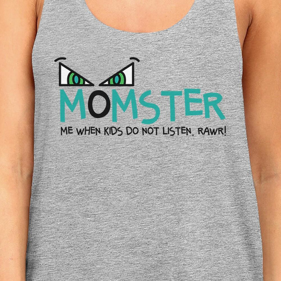Momster Kids Don't Listen Womens Grey Tank Top