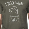 I Boo What I Want Ghost Mens Dark Grey Shirt