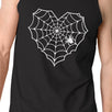 Heart Spider Web Mens Black Tank Top