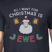 All I Want For Christmas Is Ewe Mens Navy Shirt