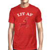 Lit Af Mens Red Shirt