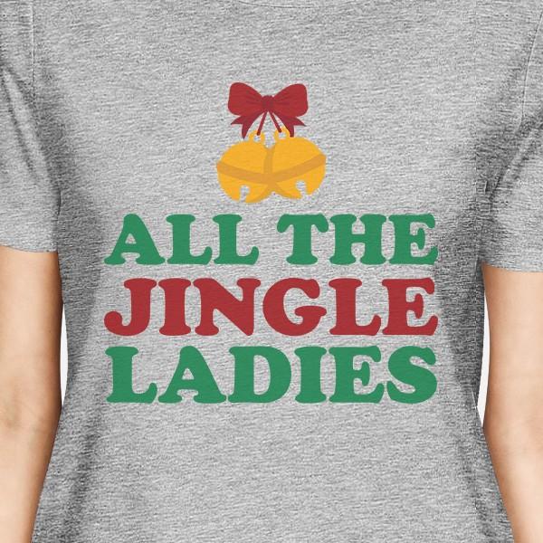 All The Jingle Ladies Womens Grey Shirt