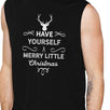 Have Yourself A Merry Little Christmas Mens Black Muscle Top