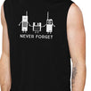 Never Forget Mens Black Muscle Top