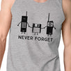 Never Forget Mens Grey Tank Top