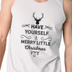 Have Yourself A Merry Little Christmas Mens White Tank Top