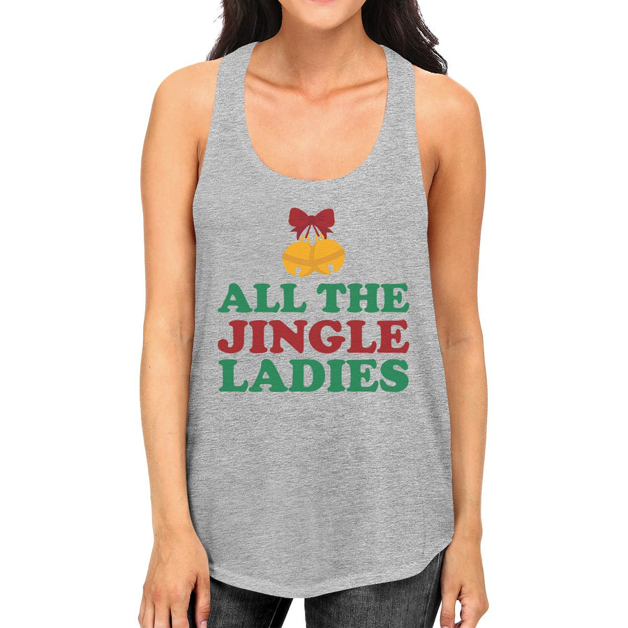 All The Jingle Ladies Womens Grey Tank Top