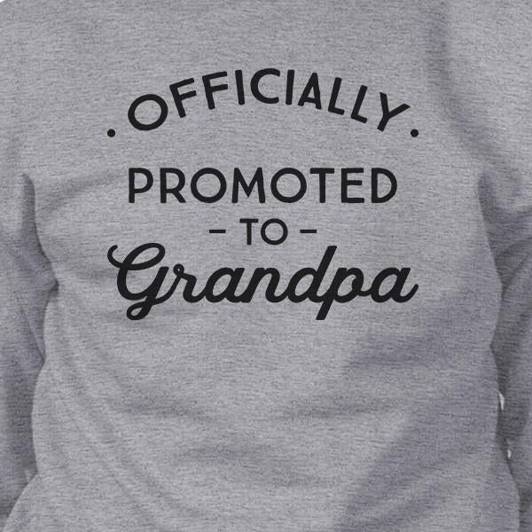 Officially Promoted To Grandpa Grey Sweatshirt