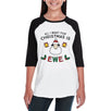 All I Want For Christmas Is Ewe Kids Black And White Baseball Shirt