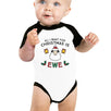 All I Want For Christmas Is Ewe Baby Black And White Baseball Shirt