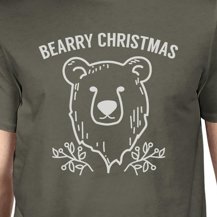 Bearry Christmas Bear Mens Dark Grey Shirt