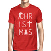 Christmas Letters Mens Red Shirt