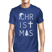 Christmas Letters Mens Royal Blue Shirt