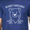 Bearry Christmas Bear Mens Royal Blue Shirt