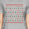 My Ugly Sweater Pattern Womens Grey Shirt