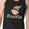 Hashtag Selfie Elf Mens Black Tank Top