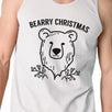 Bearry Christmas Bear Mens White Tank Top