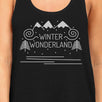 Winter Wonderland Womens Black Tank Top