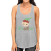 Hashtag Selfie Elf Womens Grey Tank Top