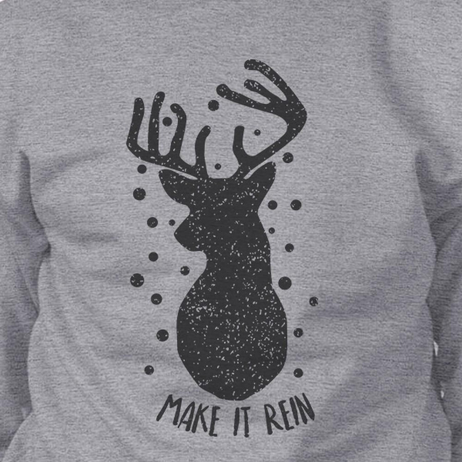 Make It Rein Vintage Reindeer Grey Sweatshirt