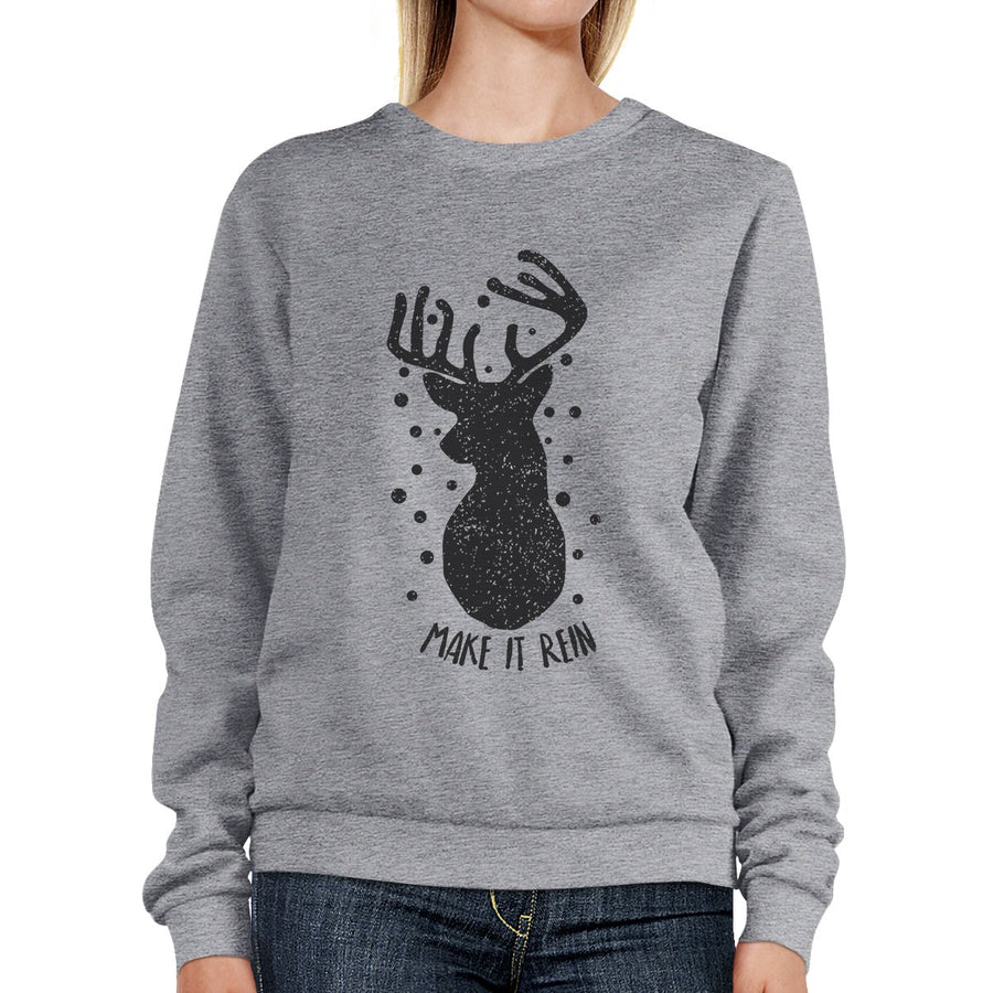 Make It Rein Vintage Reindeer Grey Sweatshirt